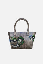 Load image into Gallery viewer, Medium Marble Crystal Snakeskin Pop Tote