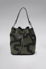 Load image into Gallery viewer, Large Patchy Leather Bucket Bag
