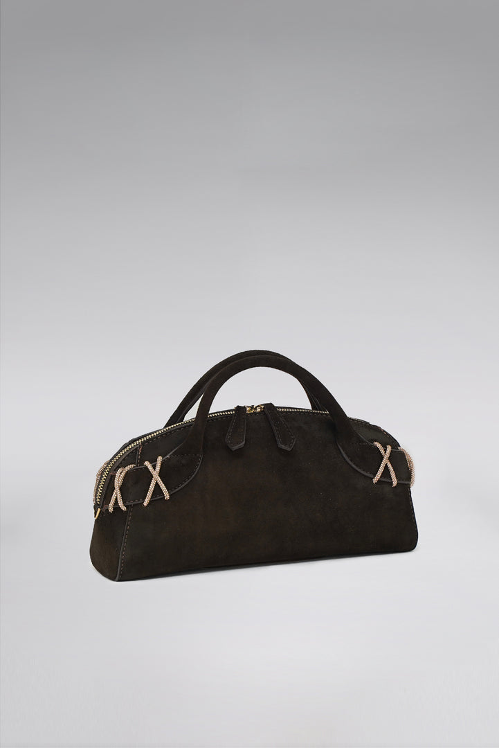 Kriss Suede Clutch Bag