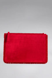 Shaki Crystal Velvet Clutch