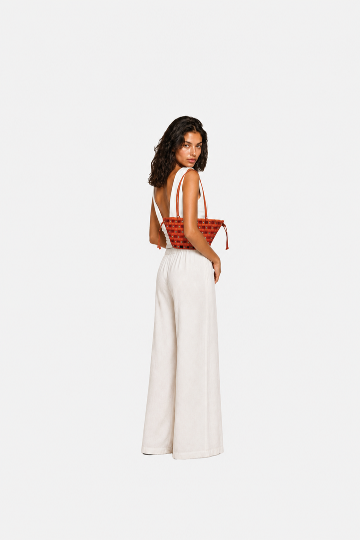 Small Weave Crescent Beach Bag SS26'