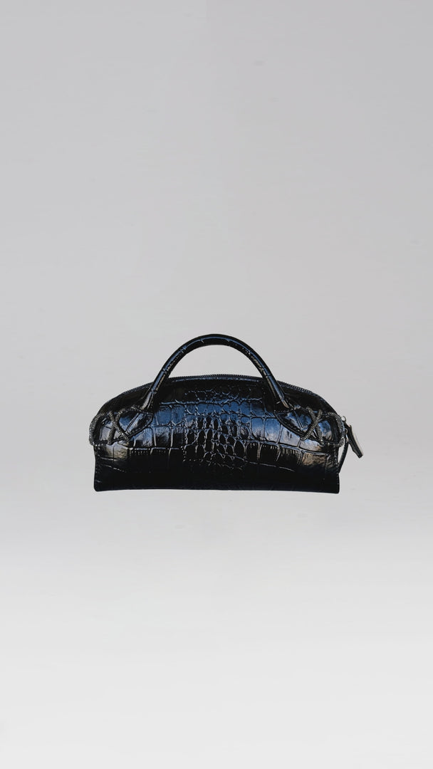 Kriss Patent Leather Clutch Bag