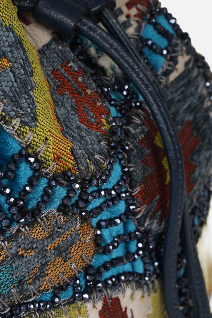 Large Patchy Carpet Bucket Bag