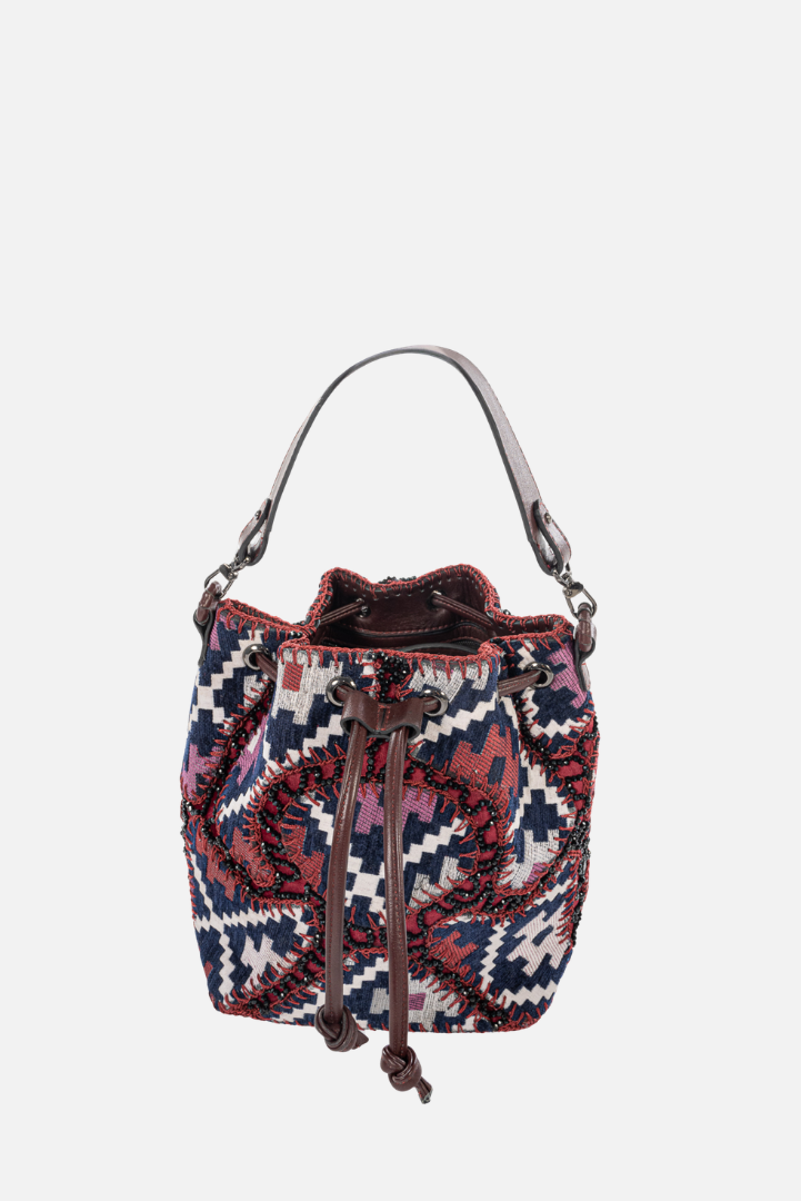 Large Patchy Carpet Bucket Bag