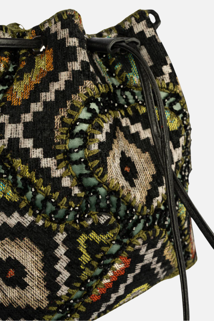 Large Patchy Carpet Bucket Bag