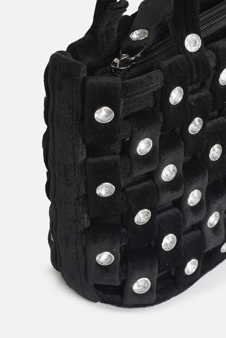 Small Velvet Weave Shoulder Bag
