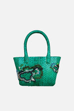 Load image into Gallery viewer, Medium Marble Crystal Snakeskin Pop Tote