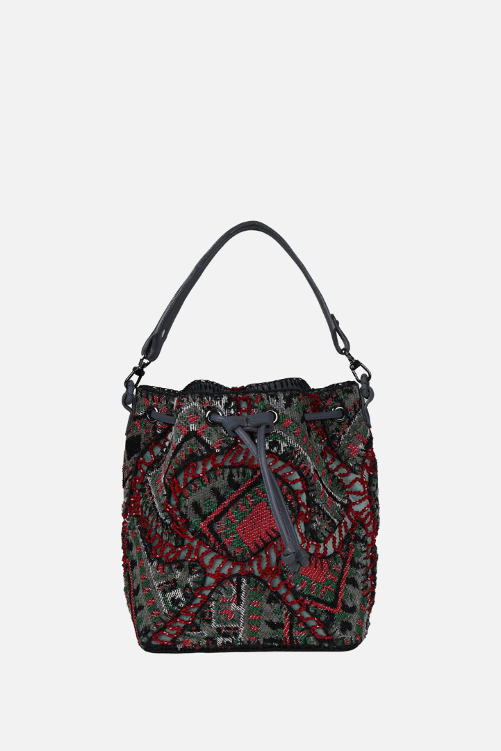 Large Patchy Carpet Bucket Bag