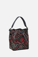 Load image into Gallery viewer, Large Patchy Carpet Bucket Bag