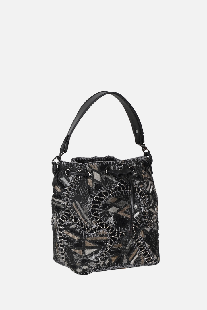 Large Patchy Carpet Bucket Bag