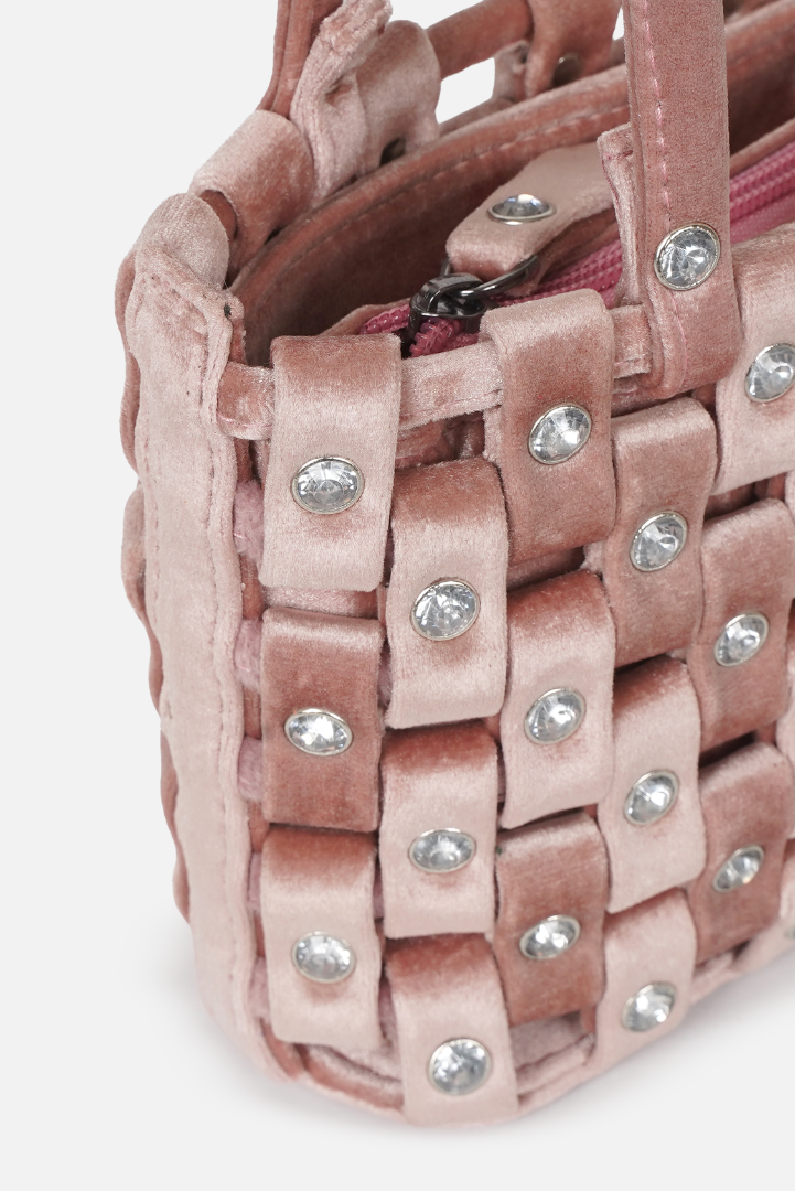 Small Velvet Weave Shoulder Bag