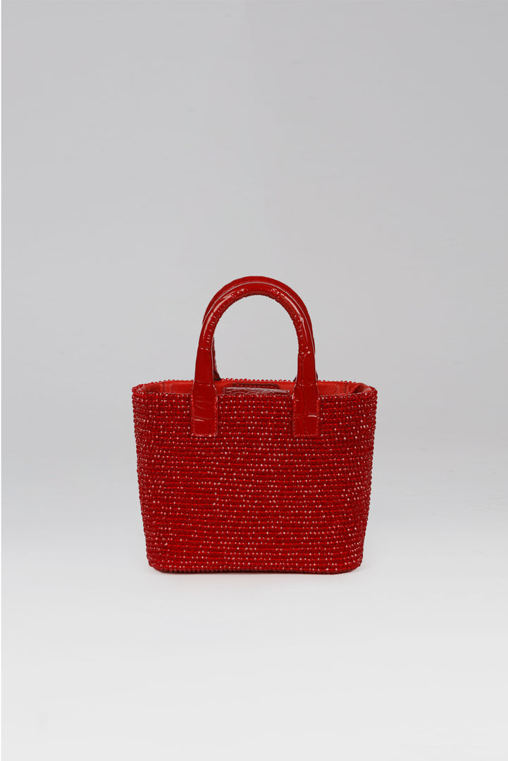 Small Crystal Patent Pop Tote