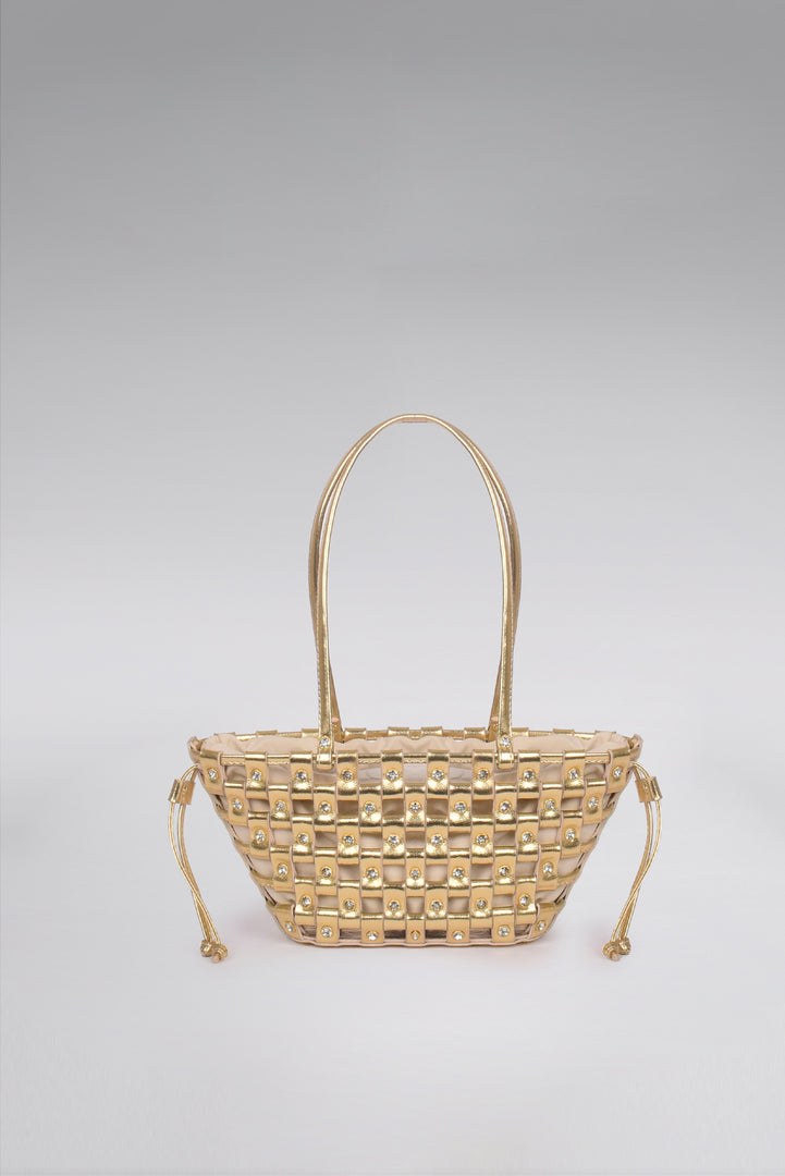 Small Weave Crescent Beach Bag