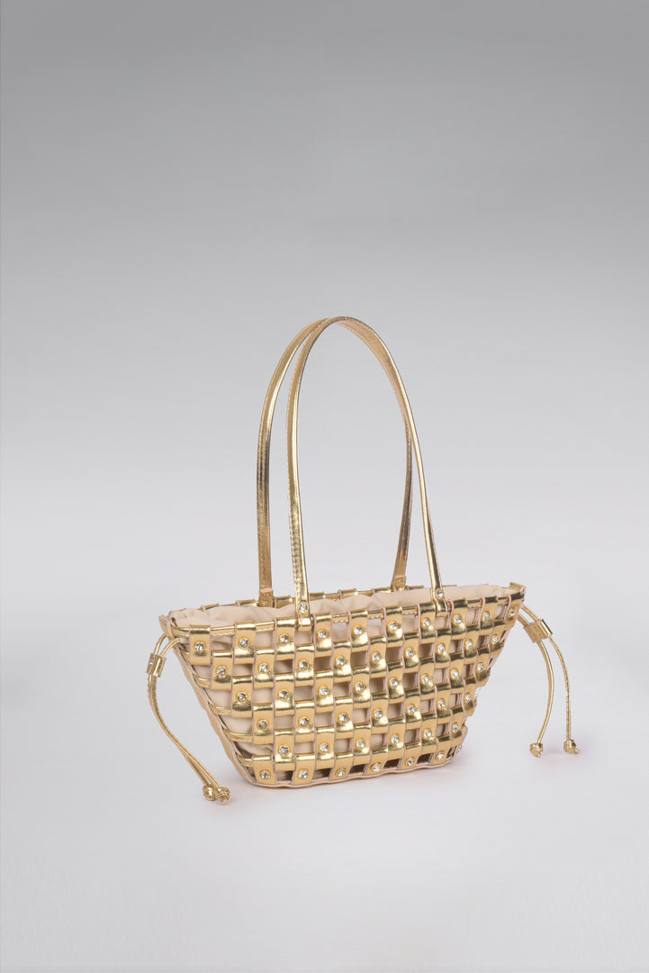 Small Weave Crescent Beach Bag