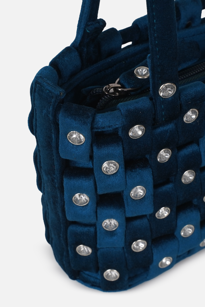 Small Velvet Weave Shoulder Bag