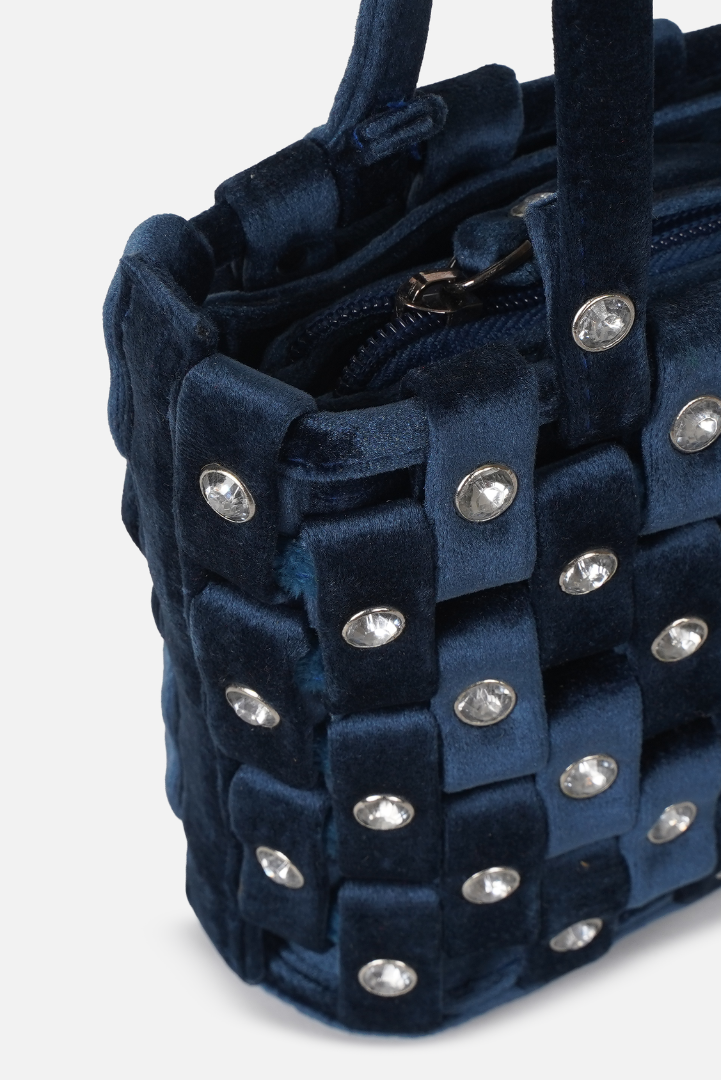 Small Velvet Weave Shoulder Bag