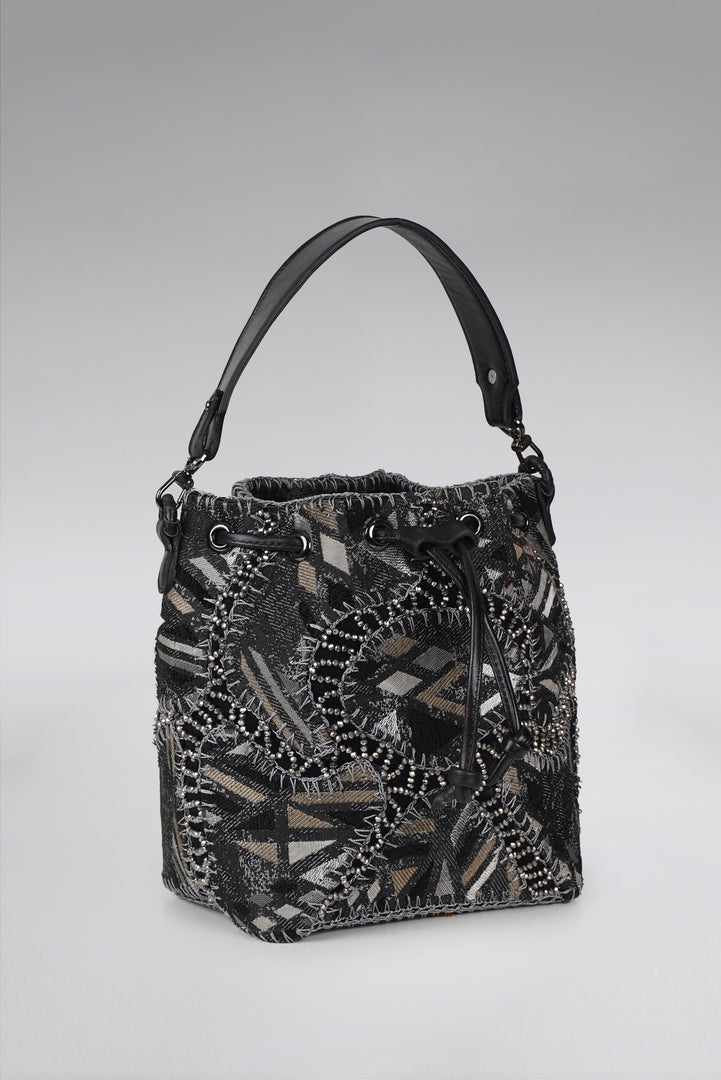 Large Patchy Carpet Bucket Bag