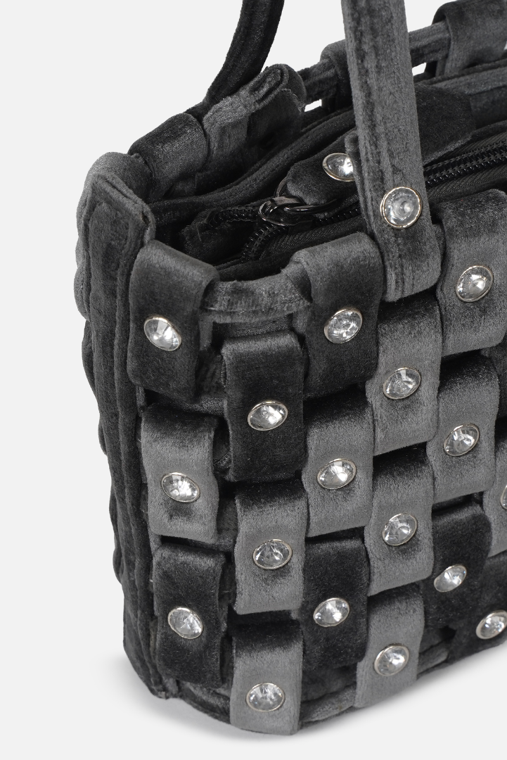 Small Velvet Weave Shoulder Bag