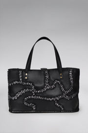 Large Patchy Leather Shopper Tote