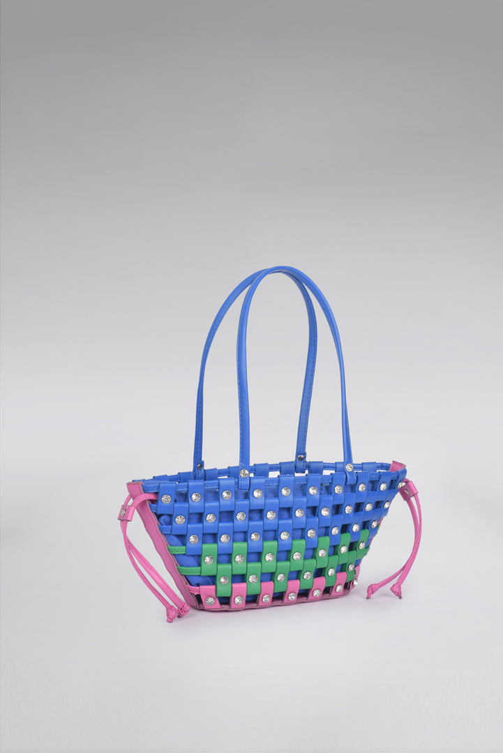 Small Weave Crescent Beach Bag