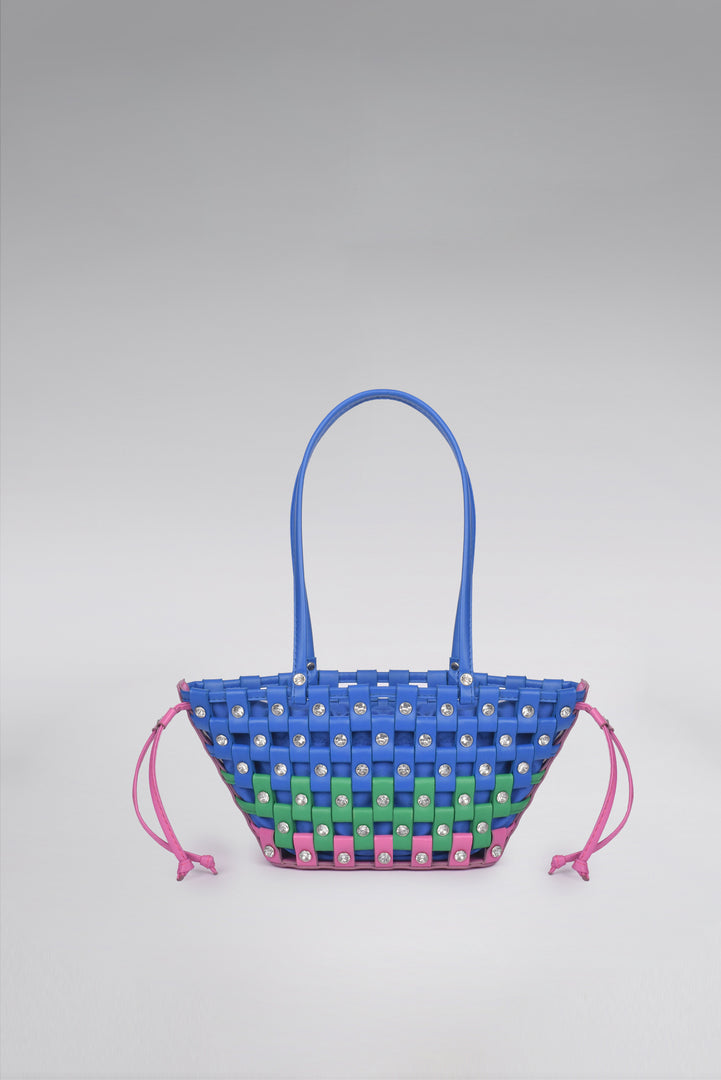 Small Weave Crescent Beach Bag