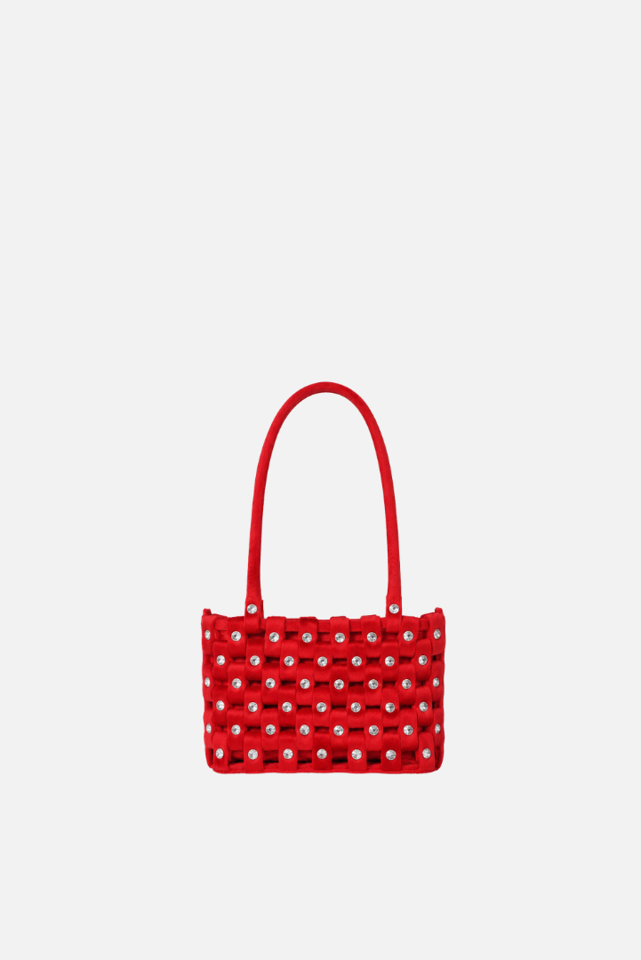 Small Velvet Weave Shoulder Bag