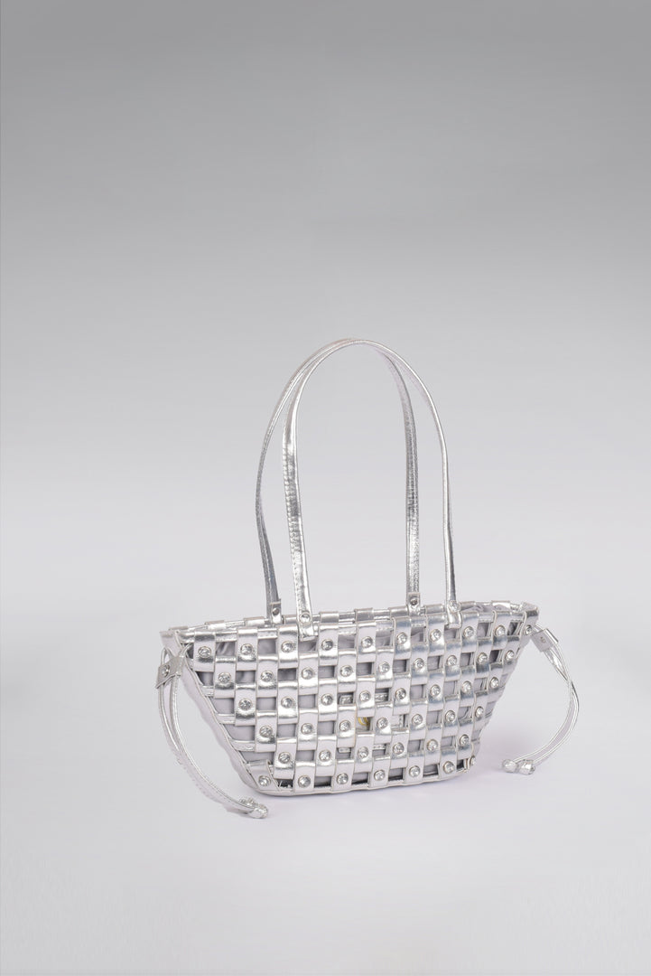 Small Weave Crescent Beach Bag