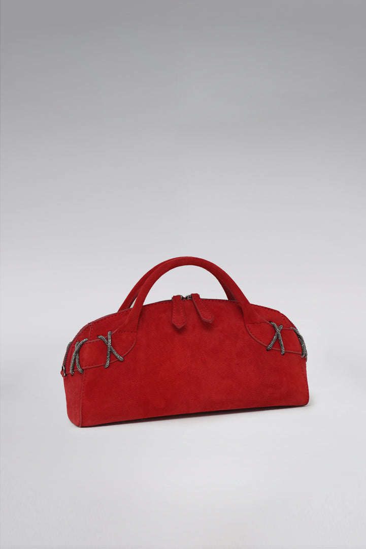 Kriss Suede Clutch Bag