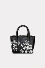 Load image into Gallery viewer, Medium Flower Power Snakeskin Pop Tote