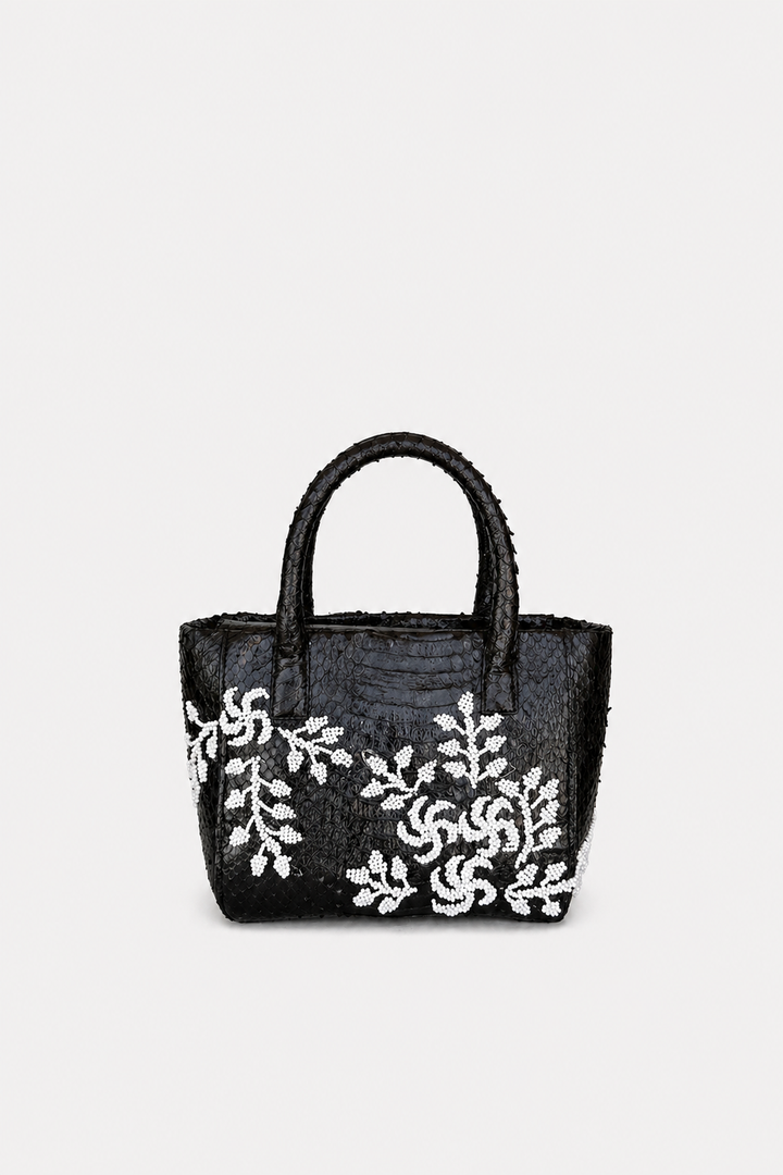 Medium Flower Power Snakeskin Pop Tote