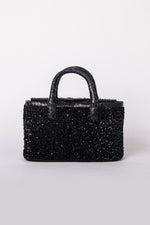 Load image into Gallery viewer, Small Crystal Snakeskin Flap Tote
