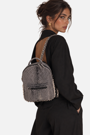 Medium Nyla Snakeskin Backpack