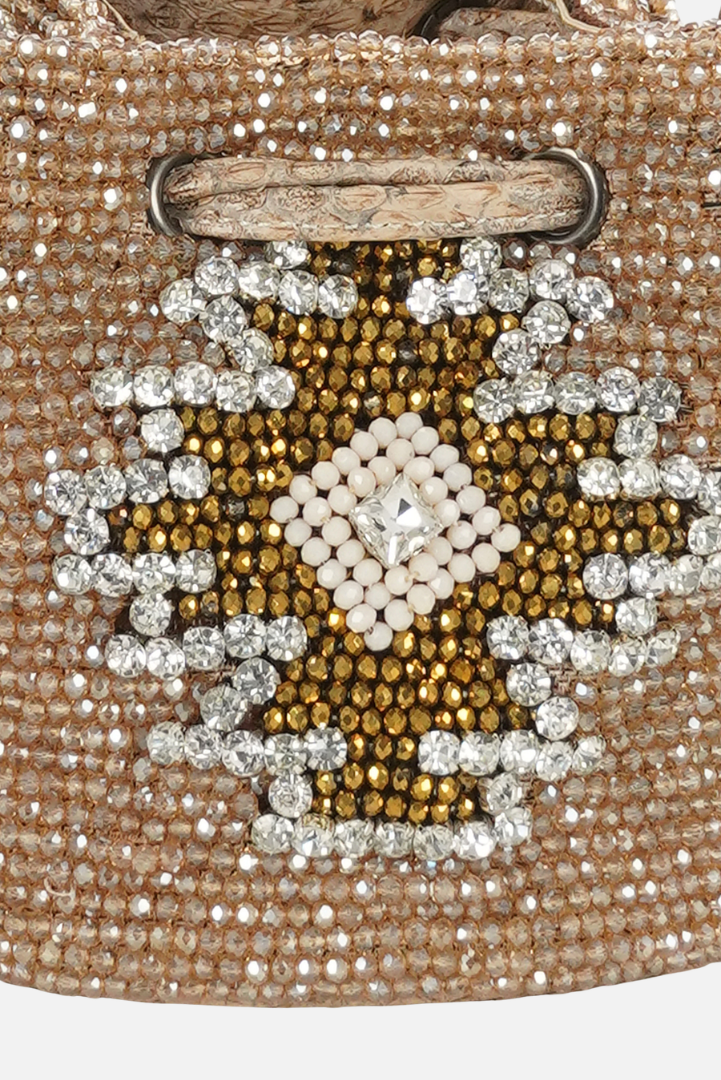 Mini Aztec Snakeskin Bucket Bag