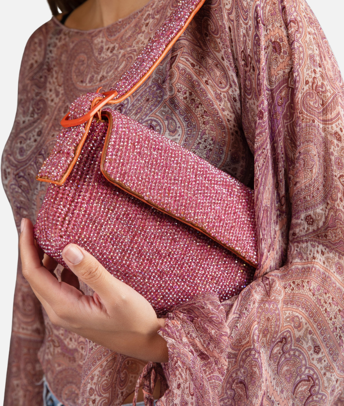 Crystal Patent Lori Shoulder Bag