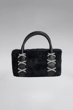 Load image into Gallery viewer, Small Kriss Faux Fur Wedge Tote
