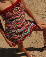 Load image into Gallery viewer, THE ANIKA CRYSTAL CROCHET MINI DRESS