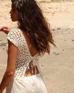 Load image into Gallery viewer, THE NOOSH WHITE CROCHET TOP