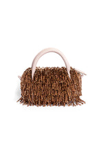 Load image into Gallery viewer, Crystal Fringe Leather Curvy Tote