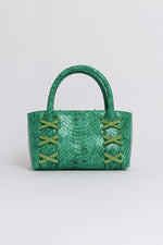 Load image into Gallery viewer, Small Kriss Snakeskin Wedge Tote