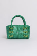 Load image into Gallery viewer, Small Kriss Snakeskin Wedge Tote
