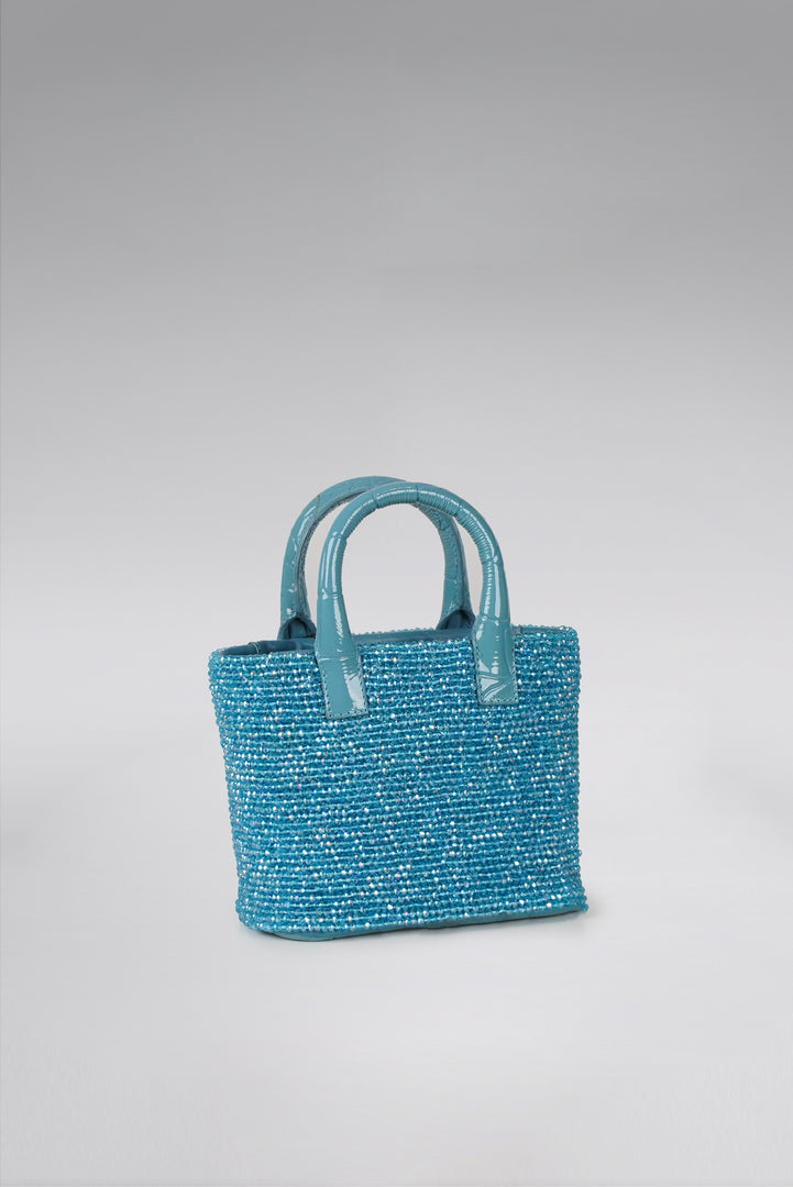 Small Crystal Patent Pop Tote