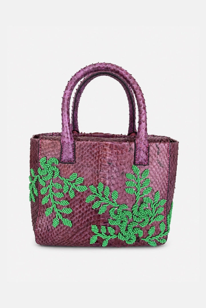 Medium Flower Power Snakeskin Pop Tote