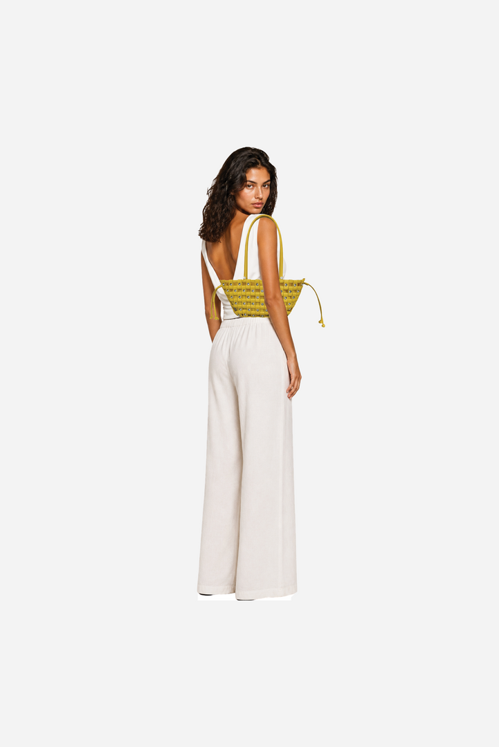 Small Weave Crescent Beach Bag SS26'