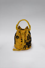 Load image into Gallery viewer, Small Flower Power Snakeskin Bucket bag