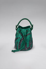Small Snakeskin Bucket Bag