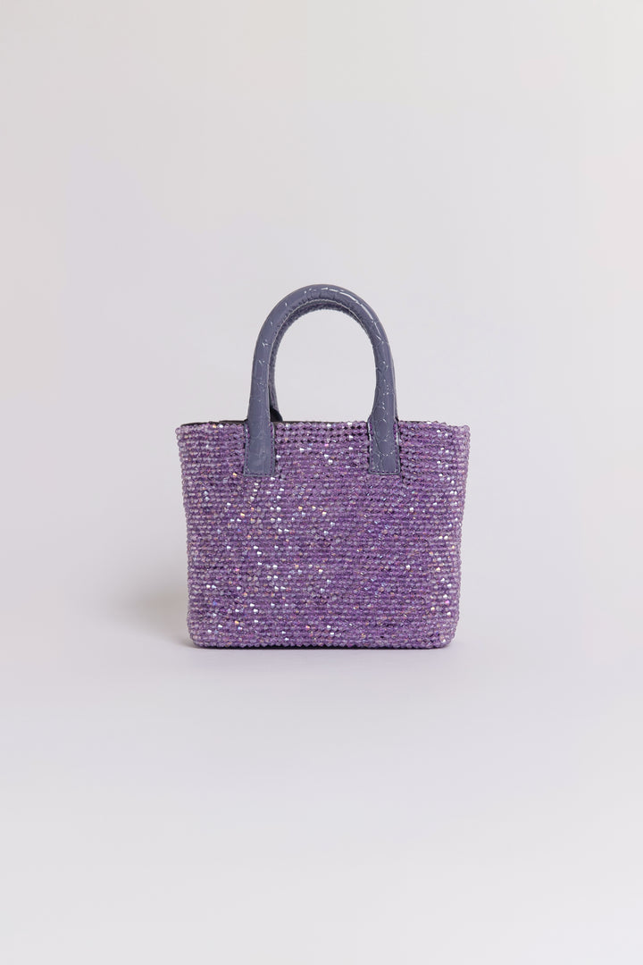 Small Crystal Patent Leather Pop Tote