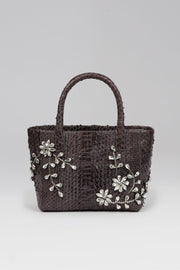 Diamond Flower Power Snakeskin Pop Tote