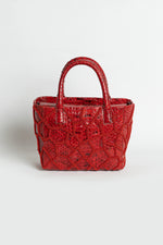 Load image into Gallery viewer, Medium Honeycomb Snakeskin Pop tote
