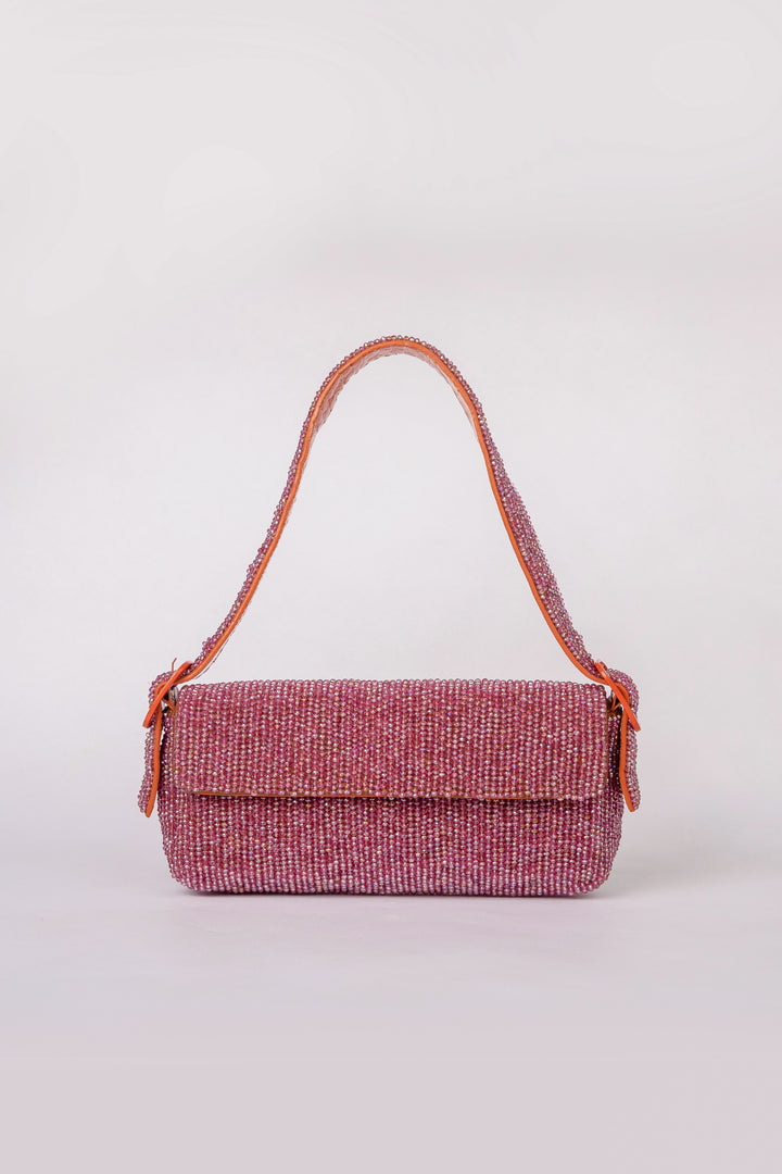 Crystal Patent Lori Shoulder Bag