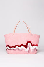 Load image into Gallery viewer, Large Wavy Terry Crescent Beach Bag
